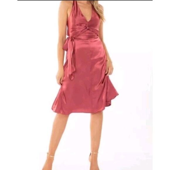 Bishop Young Women's Sloan Dress Sz XS Rose Tie Elegant Feminine NWT - Picture 9 of 9